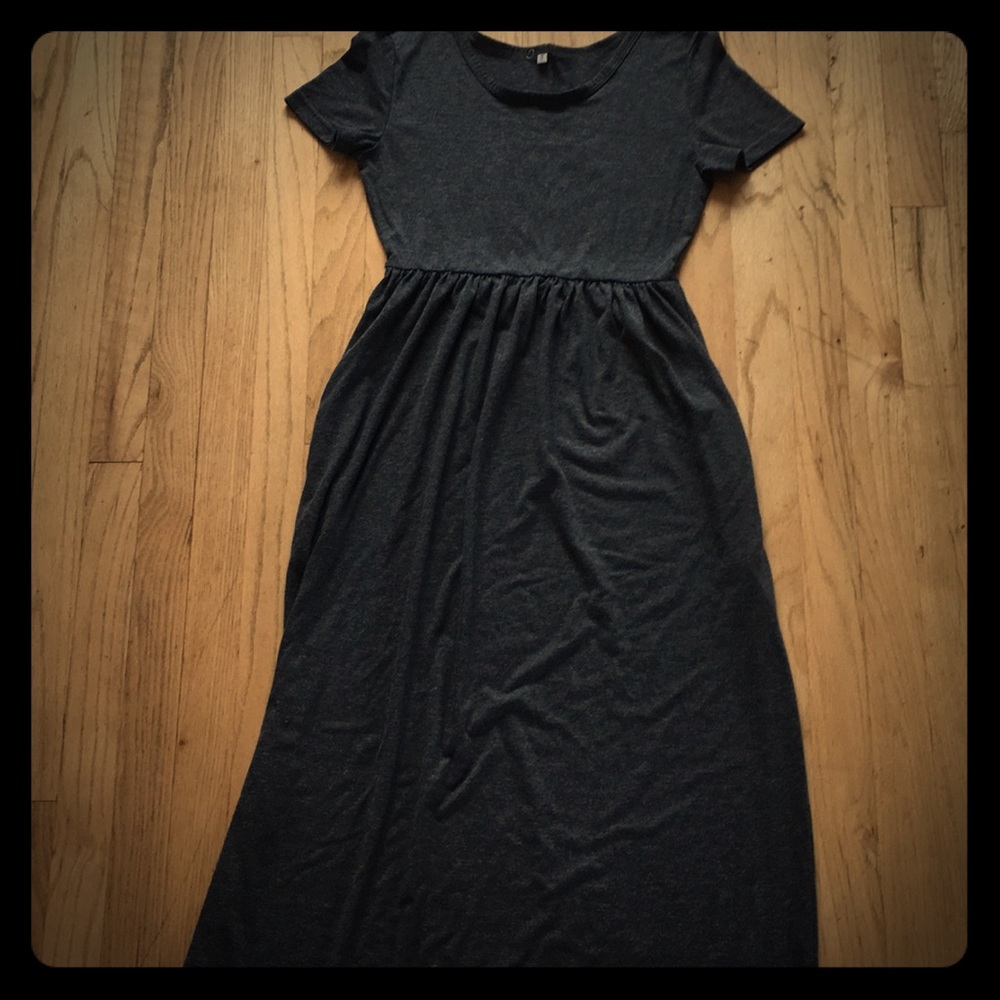 Gray maxi dress